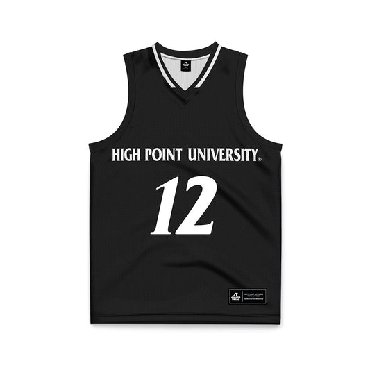 High Point - NCAA Men's Basketball : Scotty Washington - Black Basketball Jersey-0
