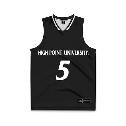 High Point - NCAA Men's Basketball : Trey Pearson - Black Basketball Jersey-0
