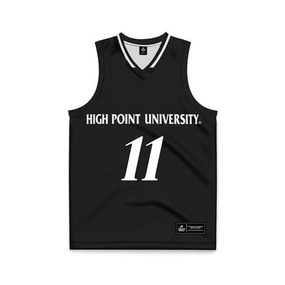 High Point - NCAA Men's Basketball : Camron Fletcher - Black Basketball Jersey-0