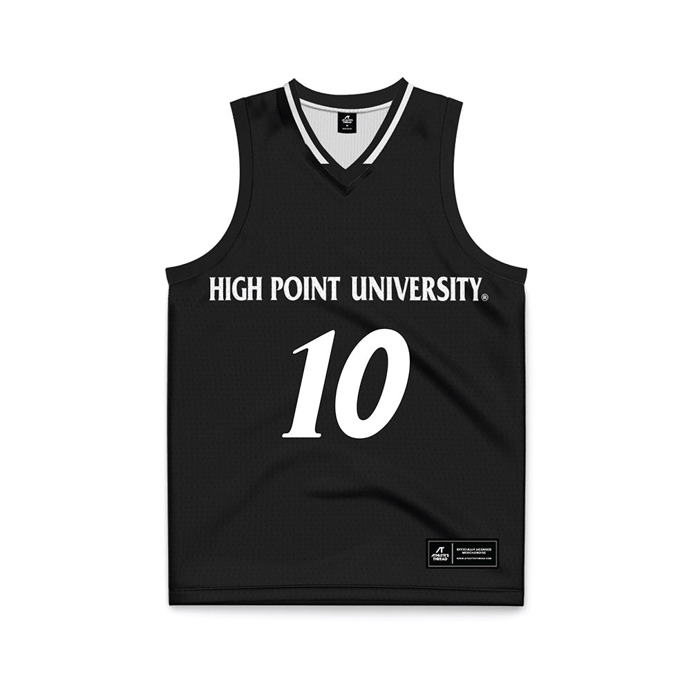 High Point - NCAA Men's Basketball : Dorian Grosber - Black Basketball Jersey-0