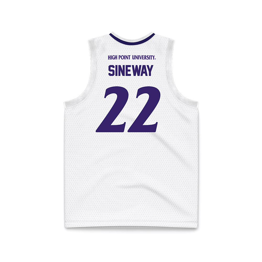 High Point - NCAA Men's Basketball : Andrew Sineway - White Basketball Jersey-1