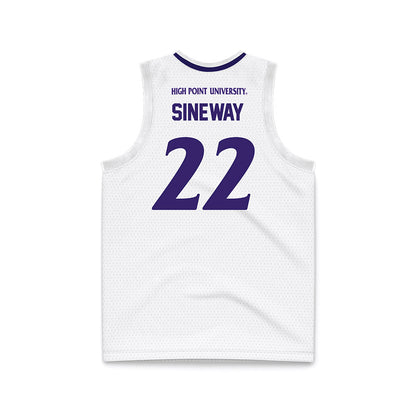 High Point - NCAA Men's Basketball : Andrew Sineway - White Basketball Jersey-1