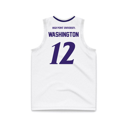 High Point - NCAA Men's Basketball : Scotty Washington - White Basketball Jersey-1