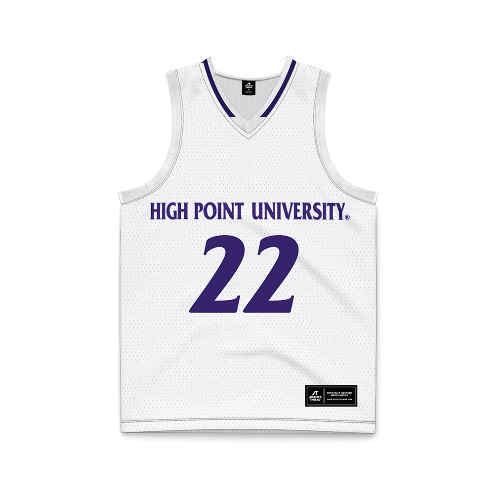 High Point - NCAA Men's Basketball : Andrew Sineway - White Basketball Jersey-0