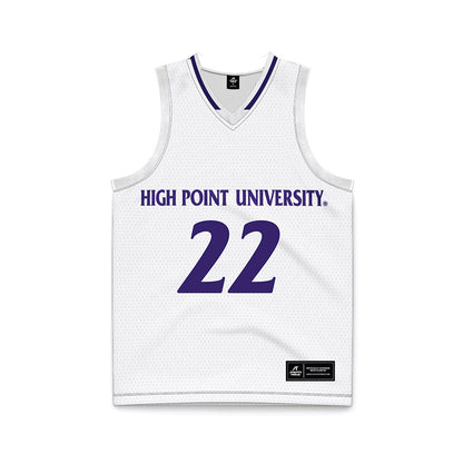 High Point - NCAA Men's Basketball : Andrew Sineway - White Basketball Jersey-0