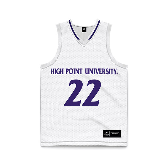 High Point - NCAA Men's Basketball : Andrew Sineway - White Basketball Jersey-0