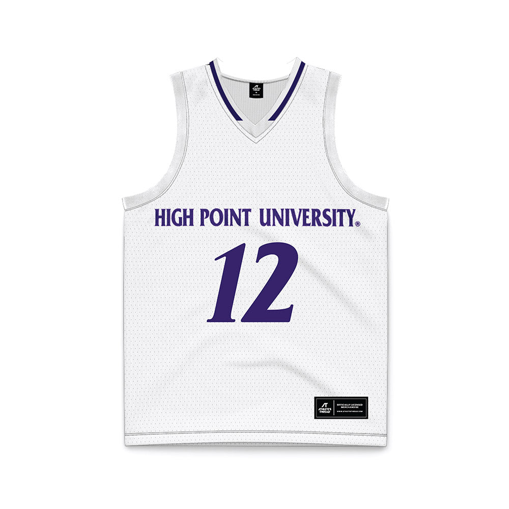 High Point - NCAA Men's Basketball : Scotty Washington - White Basketball Jersey-0