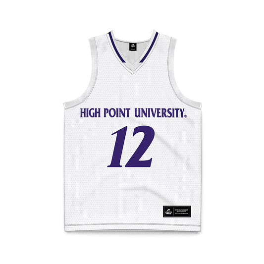 High Point - NCAA Men's Basketball : Scotty Washington - White Basketball Jersey-0