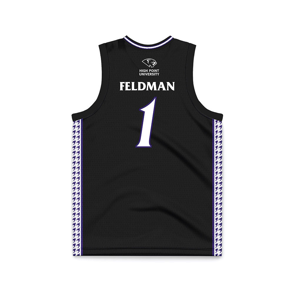 High Point - NCAA Women's Basketball : Taylor Feldman - Black Basketball Jersey-1