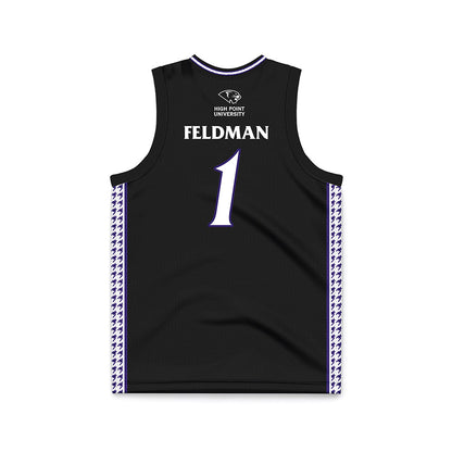 High Point - NCAA Women's Basketball : Taylor Feldman - Black Basketball Jersey-1
