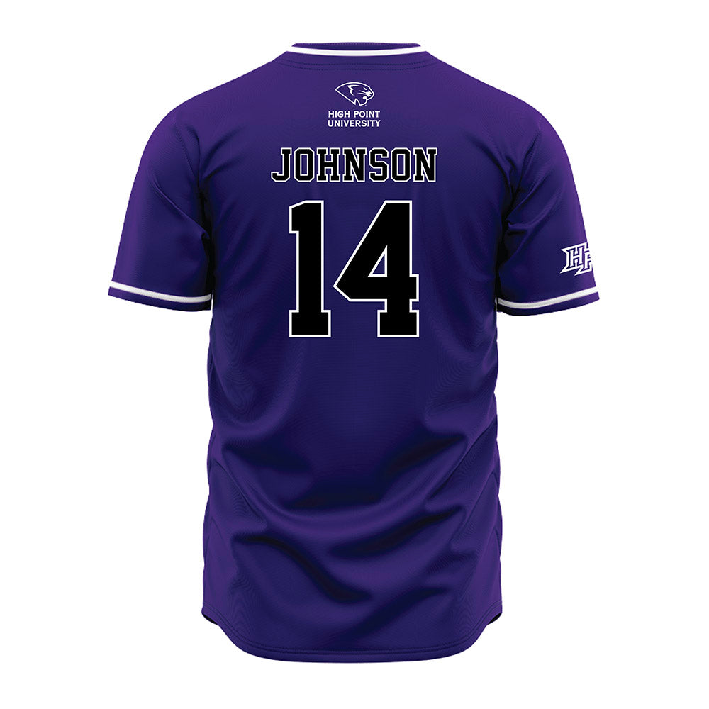 High Point - NCAA Baseball : Landen Johnson - Purple Jersey-1