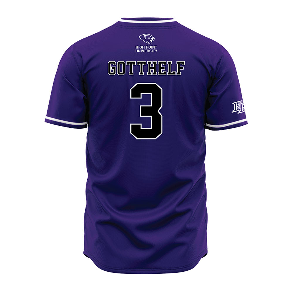 High Point - NCAA Baseball : Zach Gotthelf - Purple Jersey-1