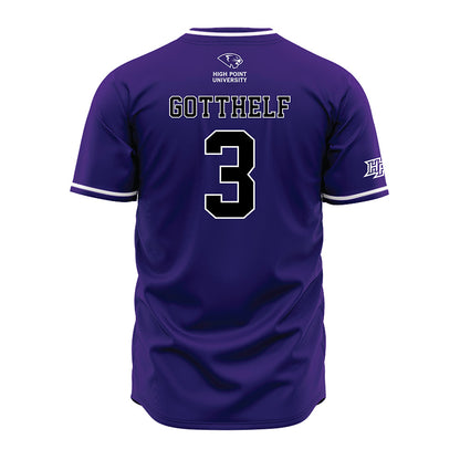 High Point - NCAA Baseball : Zach Gotthelf - Purple Jersey-1