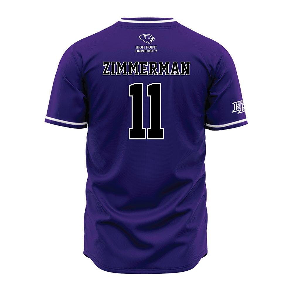 High Point - NCAA Baseball : Noah Zimmerman - Purple Jersey-1