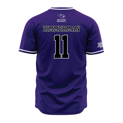 High Point - NCAA Baseball : Noah Zimmerman - Purple Jersey-1