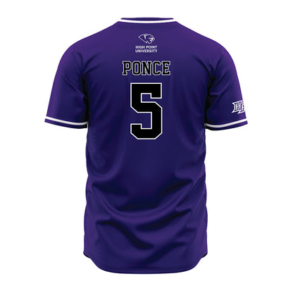 High Point - NCAA Baseball : Willie Ponce - Purple Jersey-1