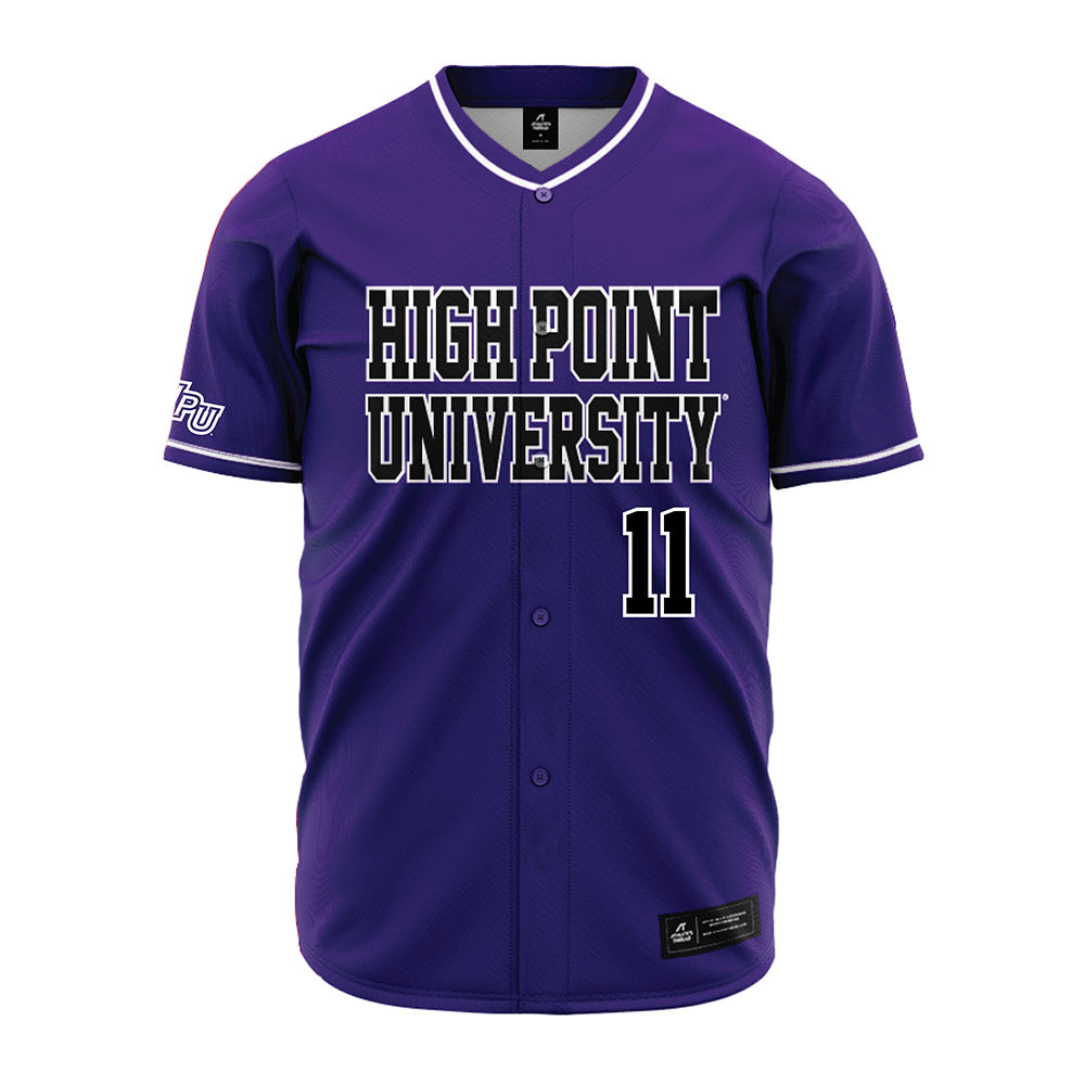 High Point - NCAA Baseball : Noah Zimmerman - Purple Jersey-0
