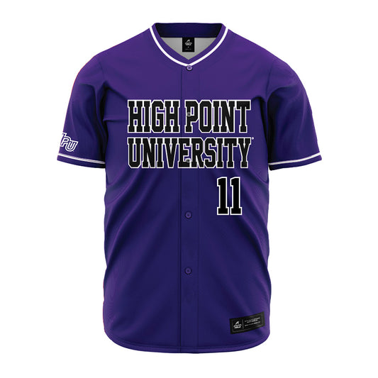 High Point - NCAA Baseball : Noah Zimmerman - Purple Jersey-0