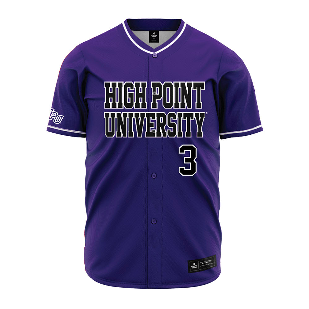 High Point - NCAA Baseball : Zach Gotthelf - Purple Jersey-0