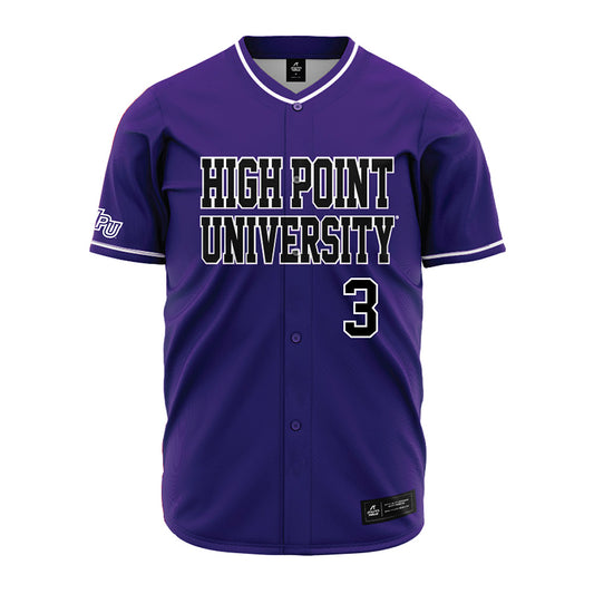 High Point - NCAA Baseball : Zach Gotthelf - Purple Jersey-0