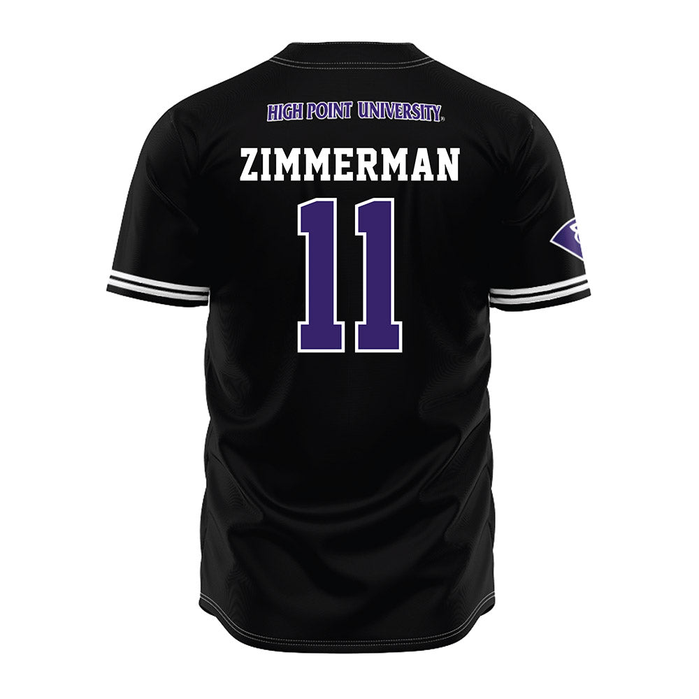 High Point - NCAA Baseball : Noah Zimmerman - Black Jersey-1