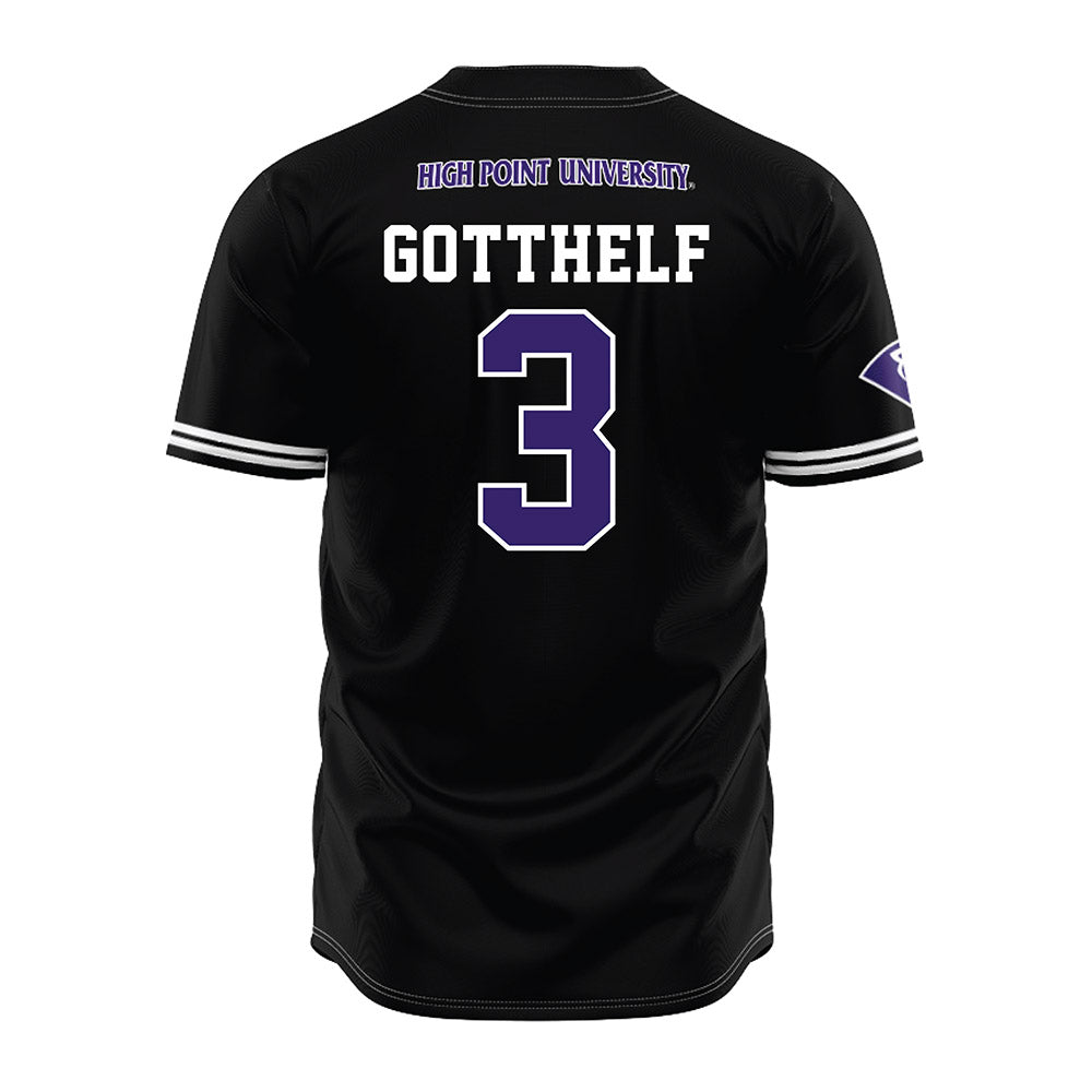 High Point - NCAA Baseball : Zach Gotthelf - Black Jersey-1