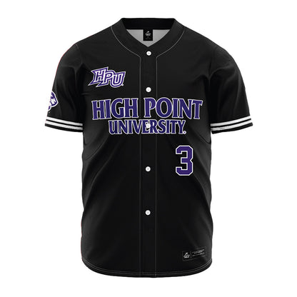 High Point - NCAA Baseball : Zach Gotthelf - Black Jersey-0