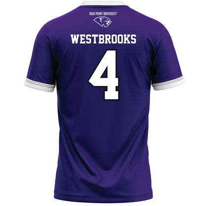 High Point - NCAA Men's Lacrosse : James Westbrooks - Purple Lacrosse Jersey -1