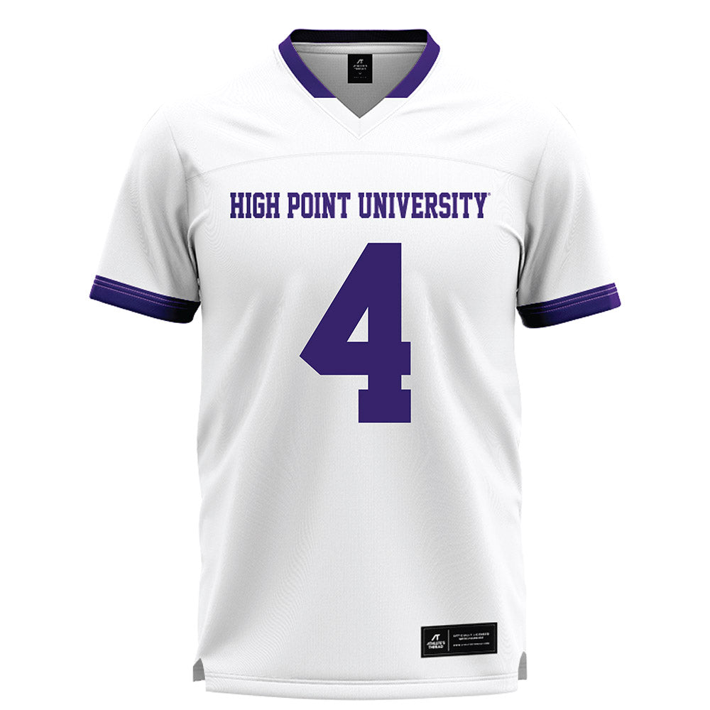 High Point - NCAA Men's Lacrosse : James Westbrooks - White Lacrosse Jersey -0