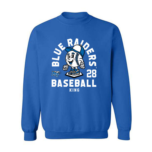 MTSU - NCAA Baseball : Gavin King - Fashion Shersey Crewneck Sweatshirt-0
