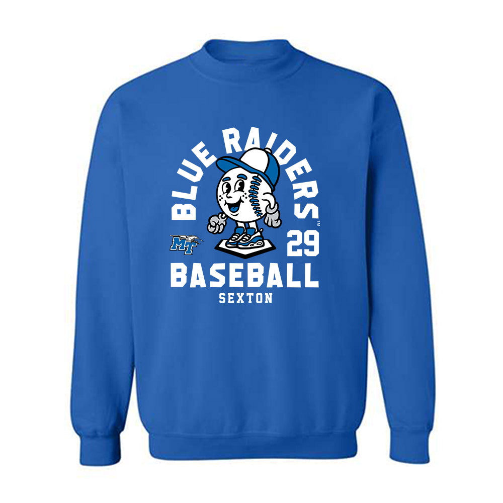 MTSU - NCAA Baseball : Landon Sexton - Fashion Shersey Crewneck Sweatshirt-0