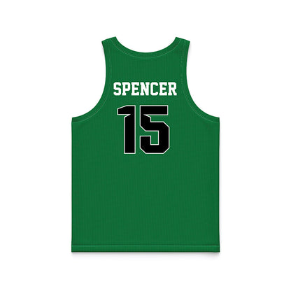 North Texas - NCAA Women's Basketball : Cherie Spencer - Green Basketball Jersey-1