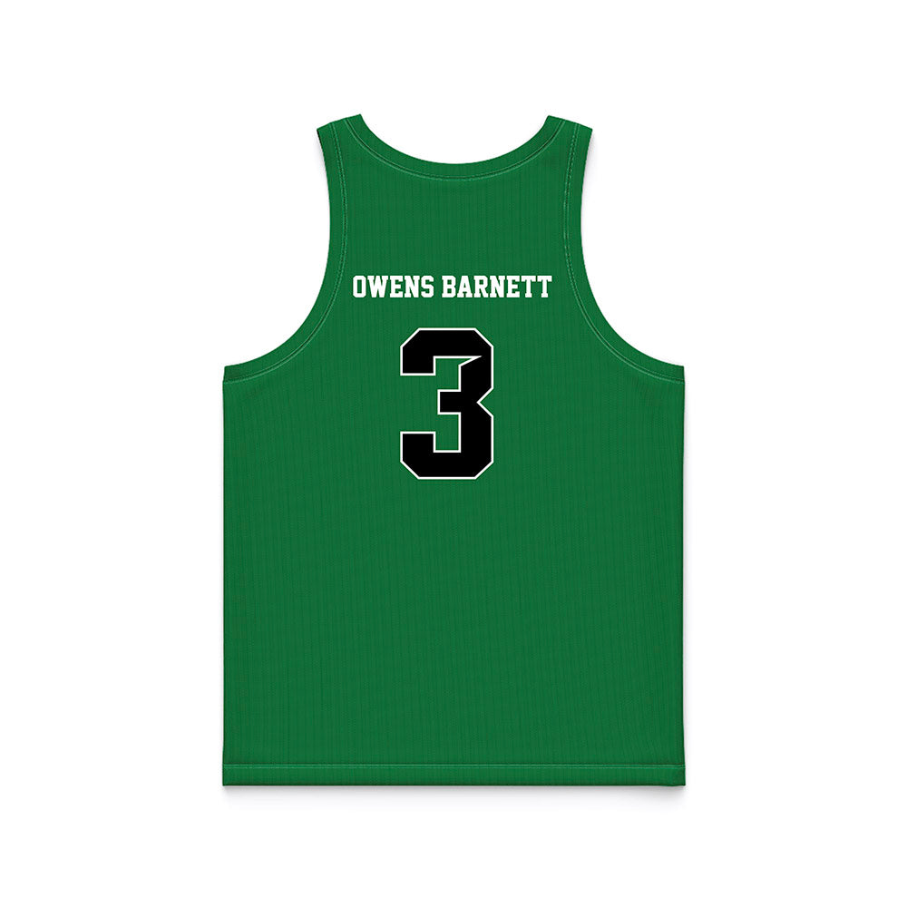 North Texas - NCAA Women's Basketball : Jazzy Owens Barnett - Green Basketball Jersey-1