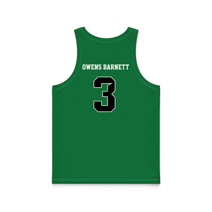 North Texas - NCAA Women's Basketball : Jazzy Owens Barnett - Green Basketball Jersey-1