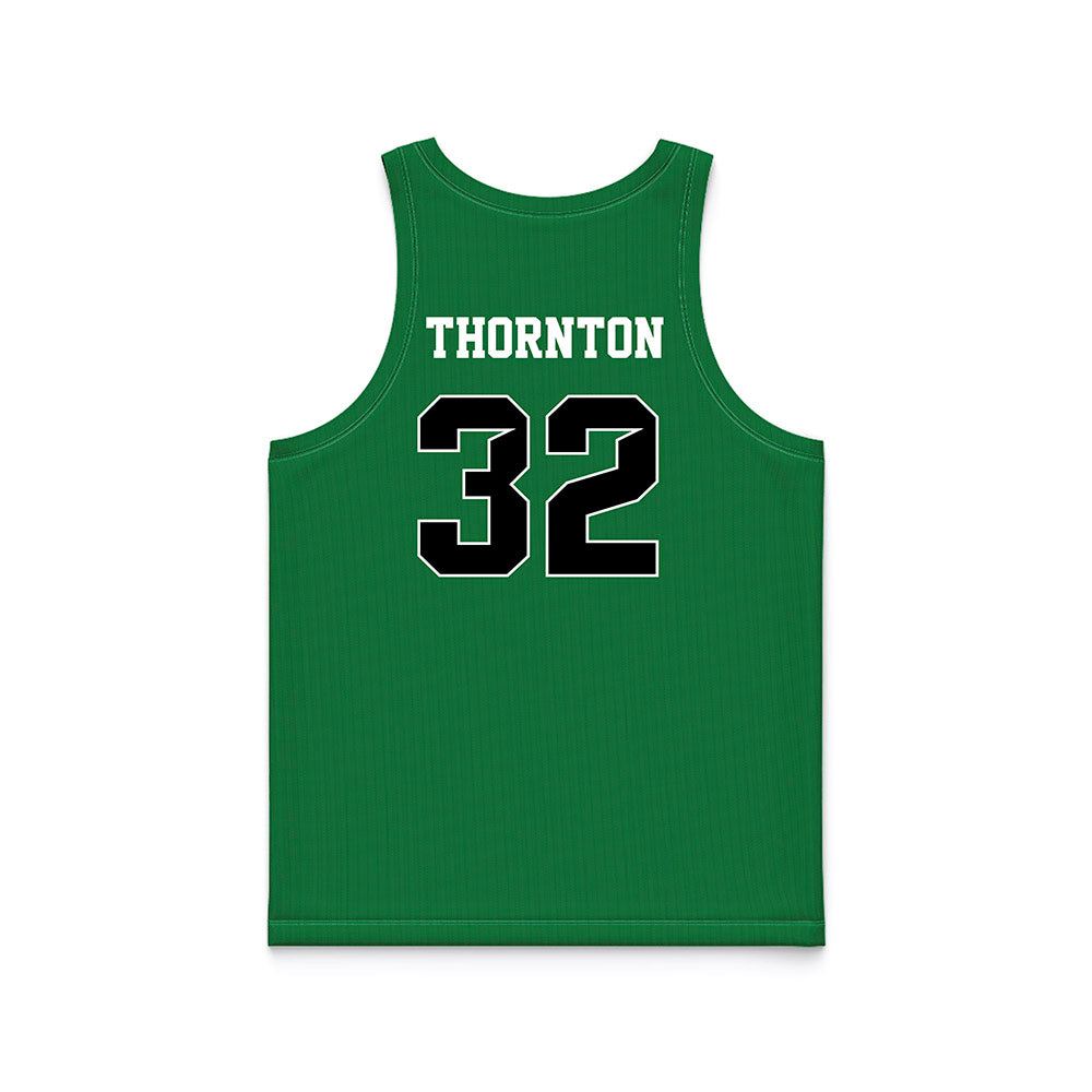 North Texas - NCAA Women's Basketball : Shelby Thornton - Green Basketball Jersey-1