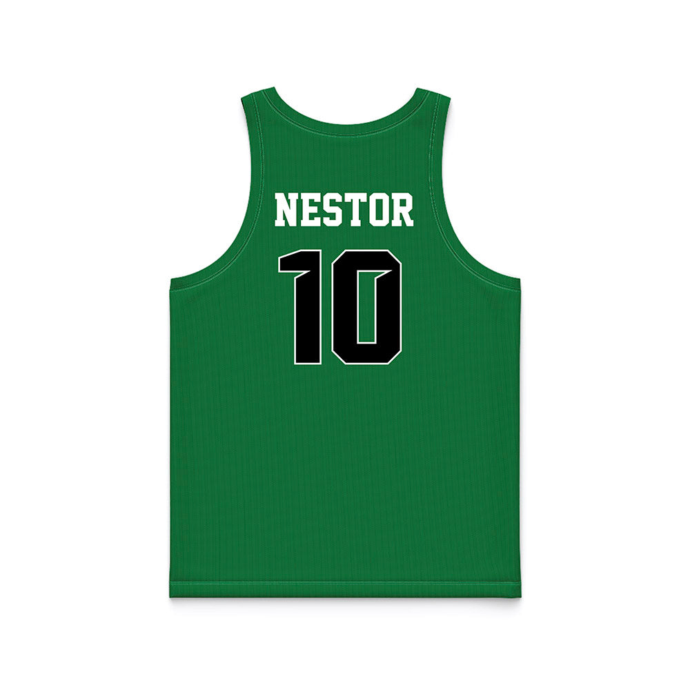 North Texas - NCAA Women's Basketball : Megan Nestor - Green Basketball Jersey-1