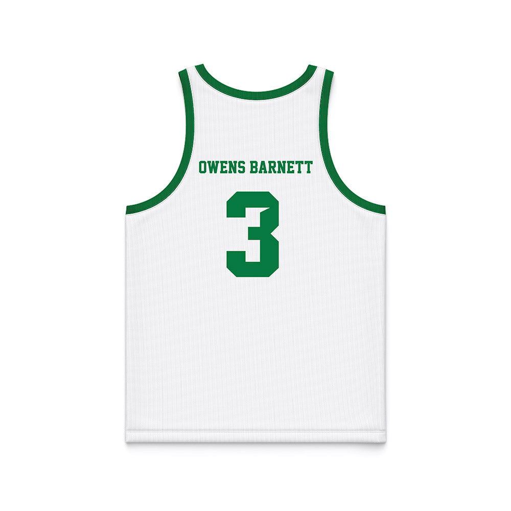 North Texas - NCAA Women's Basketball : Jazzy Owens Barnett - White Basketball Jersey-1