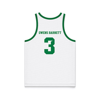 North Texas - NCAA Women's Basketball : Jazzy Owens Barnett - White Basketball Jersey-1