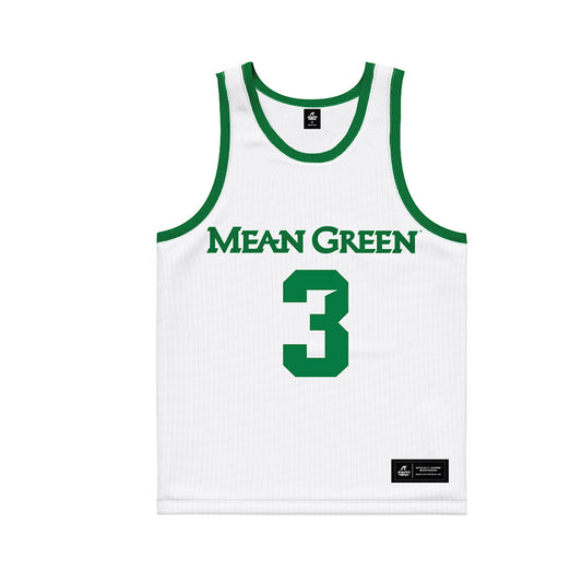 North Texas - NCAA Women's Basketball : Jazzy Owens Barnett - White Basketball Jersey-0