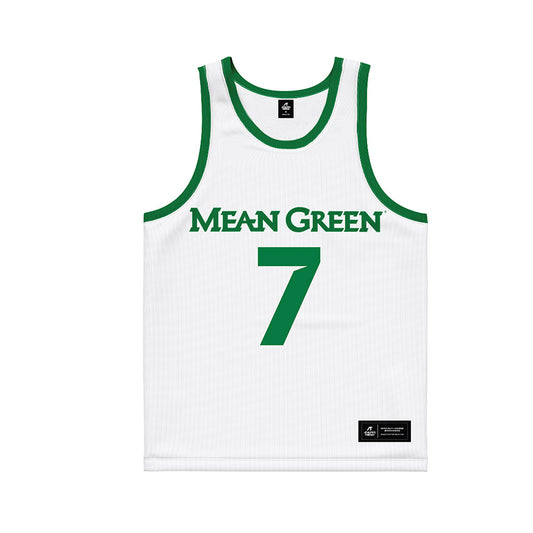 North Texas - NCAA Women's Basketball : Kalysta Martin - White Basketball Jersey-0