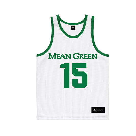 North Texas - NCAA Women's Basketball : Cherie Spencer - White Basketball Jersey-0