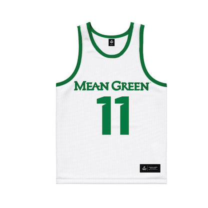 North Texas - NCAA Women's Basketball : Laynee Stanley - White Basketball Jersey-0