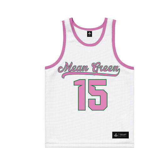 North Texas - NCAA Women's Basketball : Cherie Spencer - Pink Basketball Jersey-0