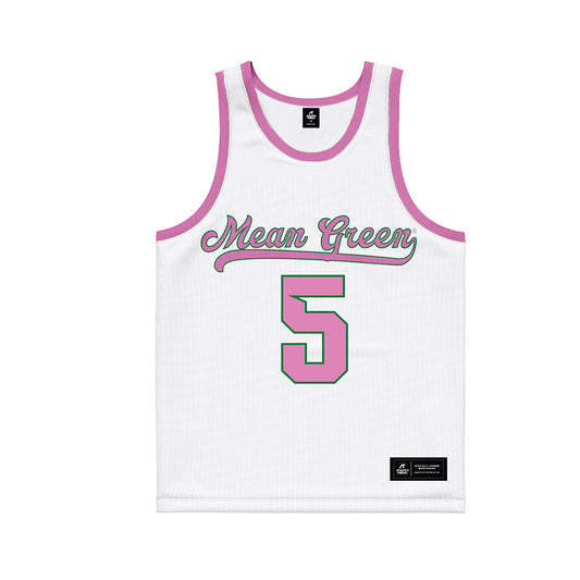 North Texas - NCAA Women's Basketball : Mekhia Chase - Pink Basketball Jersey-0