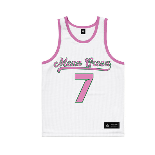 North Texas - NCAA Women's Basketball : Kalysta Martin - Pink Basketball Jersey-0