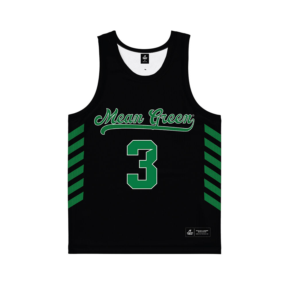North Texas - NCAA Women's Basketball : Jazzy Owens Barnett - Black Basketball Jersey-0