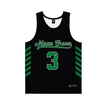 North Texas - NCAA Women's Basketball : Jazzy Owens Barnett - Black Basketball Jersey-0