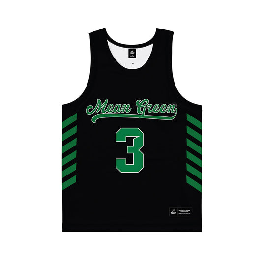 North Texas - NCAA Women's Basketball : Jazzy Owens Barnett - Black Basketball Jersey-0