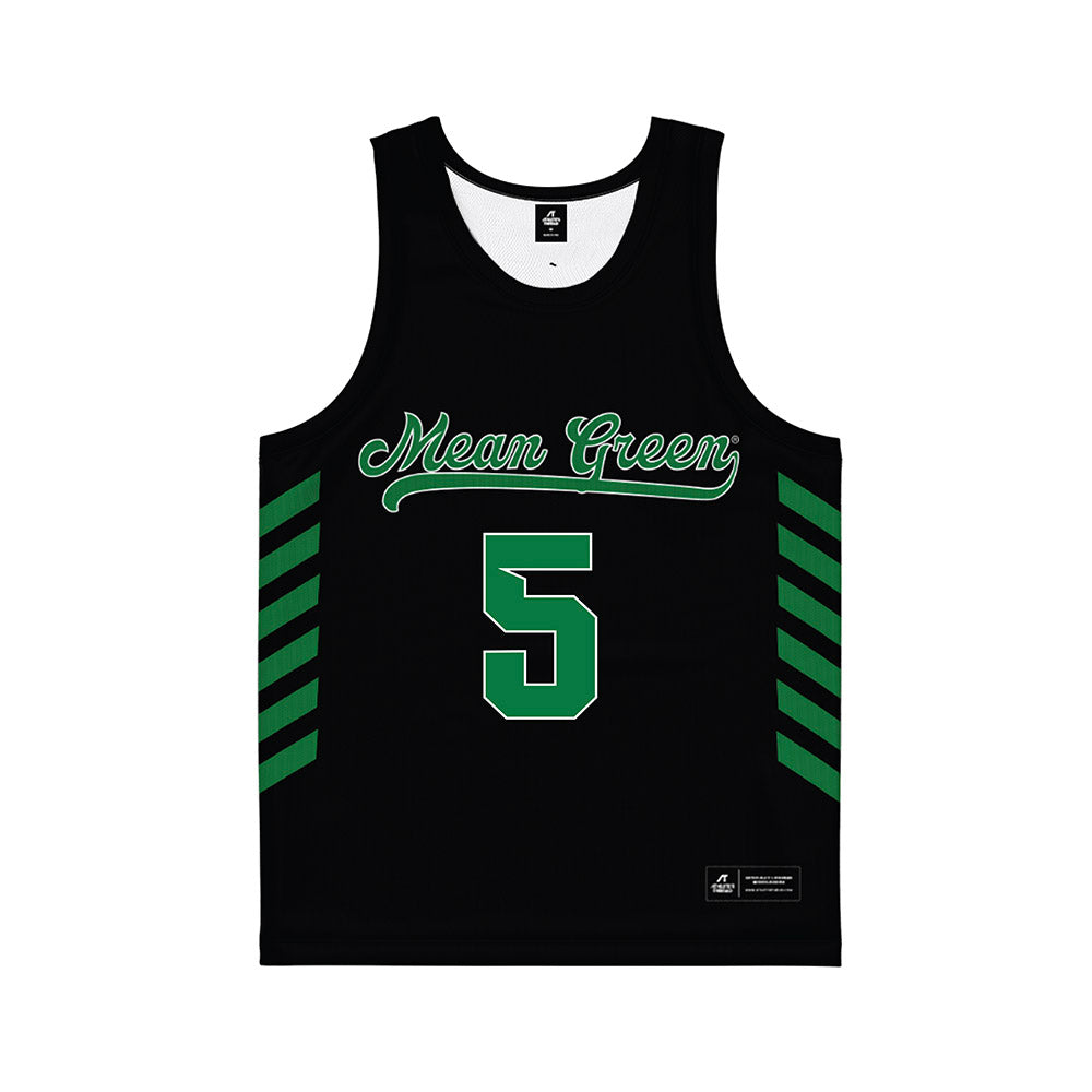 North Texas - NCAA Women's Basketball : Mekhia Chase - Black Basketball Jersey-0