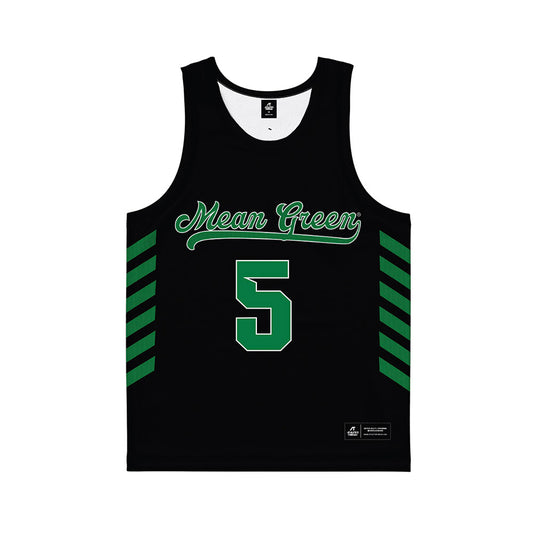 North Texas - NCAA Women's Basketball : Mekhia Chase - Black Basketball Jersey-0